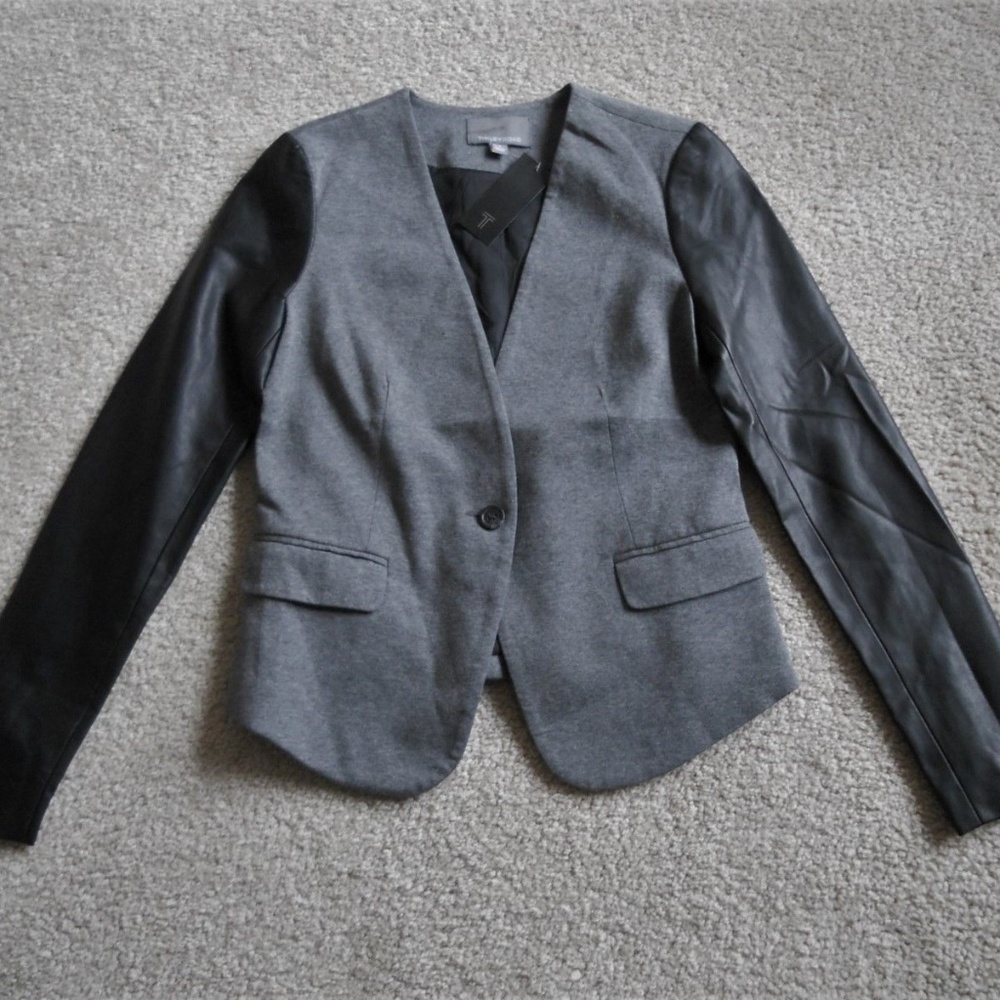 Tinley Road One Button Jacket size XS Gray/Black